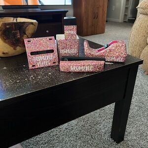 Pink Glitter Office Set